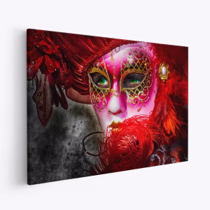 Canvas print - Green eyes and the mask